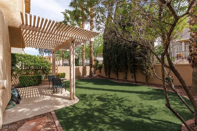 1839 Thunder Mountain Dr, Henderson, NV 89012 - fenced backyard featuring a patio and a pergola
