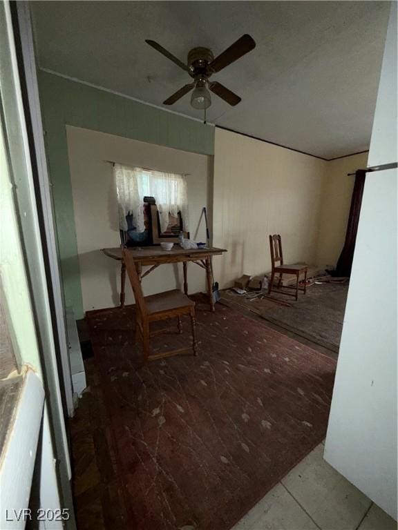 1104 High St, Ely, NV 89301 - dining space with ceiling fan and a desk