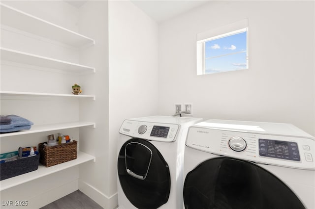 3058 Casarano Ct, Henderson, NV 89044 - laundry room featuring washer and clothes dryer and baseboards