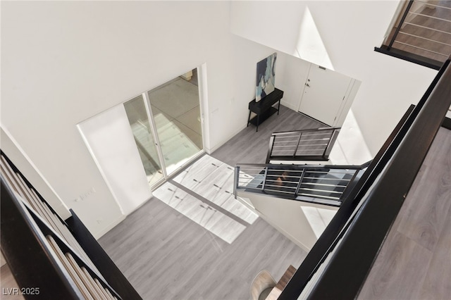 3058 Casarano Ct, Henderson, NV 89044 - stairway with wood finished floors