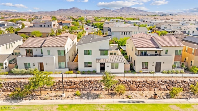 3058 Casarano Ct, Henderson, NV 89044 - aerial view of residential area featuring a mountain backdrop