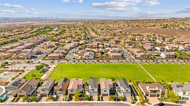 3058 Casarano Ct, Henderson, NV 89044 - aerial perspective of suburban area featuring a mountain backdrop