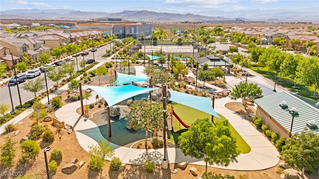 3058 Casarano Ct, Henderson, NV 89044 - aerial view of residential area with a mountain backdrop