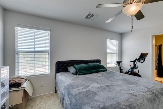 8733 Autumn Teal Ave, Las Vegas, NV 89178 - bedroom featuring light carpet and ceiling fan