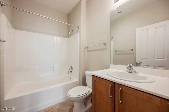 3405 Kingbird Dr, North Las Vegas, NV 89084 - bathroom with tub / shower combination, vanity, and tile patterned floors