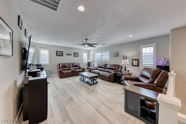 1523 Great Sands St, Boulder City, NV 89005 - living area with recessed lighting and a ceiling fan