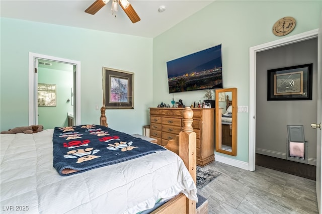 3495 Eagle Bend St, Las Vegas, NV 89122 - bedroom with ceiling fan and connected bathroom