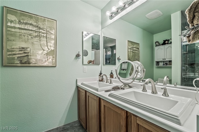 3495 Eagle Bend St, Las Vegas, NV 89122 - full bath featuring double vanity and a shower with door