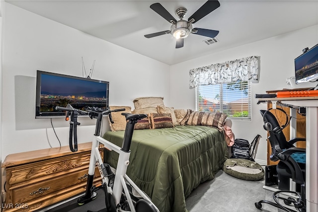 3495 Eagle Bend St, Las Vegas, NV 89122 - carpeted bedroom featuring ceiling fan