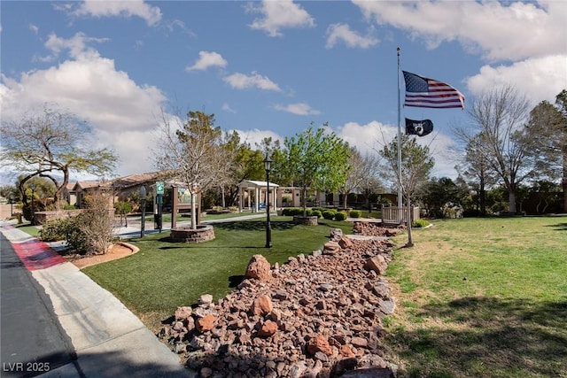 8213 Cabin Springs Ave, Las Vegas, NV 89131 - view of property's community with a yard