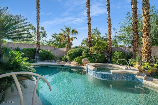 10320 Luxembourg Ave, Las Vegas, NV 89145 - view of swimming pool featuring a pool with connected hot tub