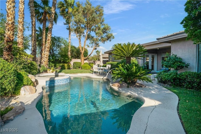 10320 Luxembourg Ave, Las Vegas, NV 89145 - view of pool featuring a patio and a pool with connected hot tub