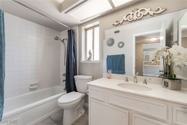 327 Fuente Dr, Henderson, NV 89014 - full bath with vanity, shower / bath combination with curtain, and tile patterned flooring