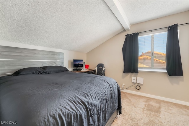 327 Fuente Dr, Henderson, NV 89014 - carpeted bedroom featuring a textured ceiling and vaulted ceiling