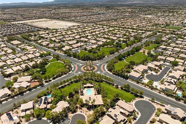 4212 Helens Pouroff Ave, North Las Vegas, NV 89085 - aerial view of property's location with nearby suburban area and a mountain backdrop