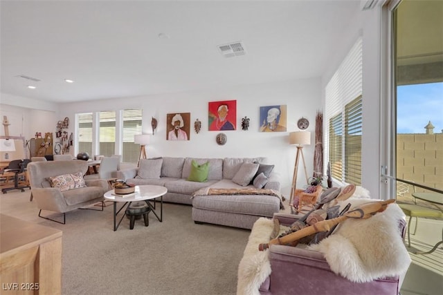 2261 Cold Canyon Ave, North Las Vegas, NV 89086 - carpeted living room featuring recessed lighting