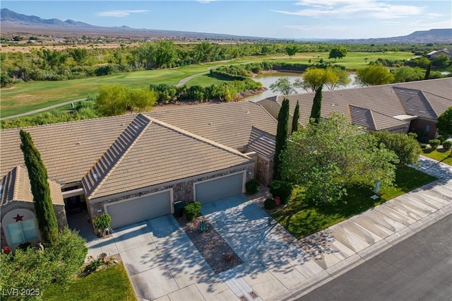 693 Hagens Aly, Mesquite, NV 89027 - view from above of property featuring a water and mountain view and a golf club