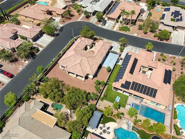 7286 Mount Kearsarge St, Las Vegas, NV 89131 - aerial overview of property's location featuring a pool and nearby suburban area