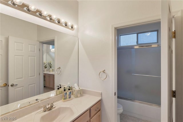 585 Mountain Links Dr, Henderson, NV 89012 - bathroom featuring vanity and shower / bath combination with glass door