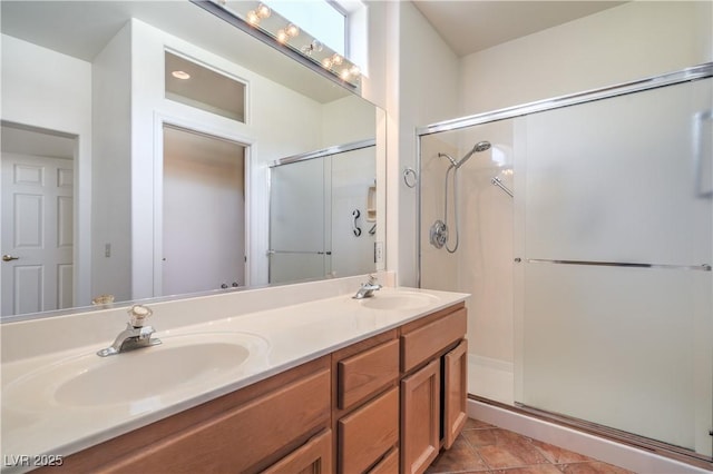 2413 Rockford St, Las Vegas, NV 89134 - full bath with a stall shower and double vanity