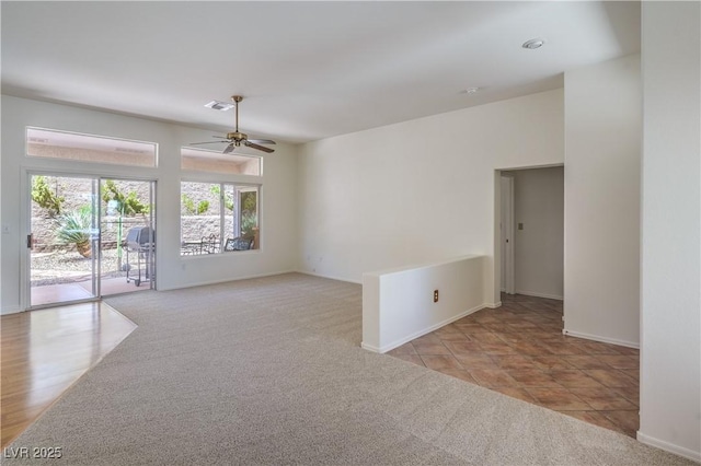 2413 Rockford St, Las Vegas, NV 89134 - carpeted empty room featuring ceiling fan and baseboards