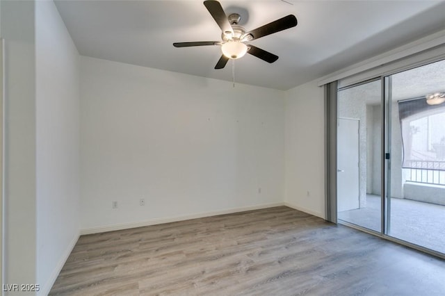 7163 S Durango Dr Unit 302, Las Vegas, NV 89113 - empty room with light wood-style flooring and ceiling fan