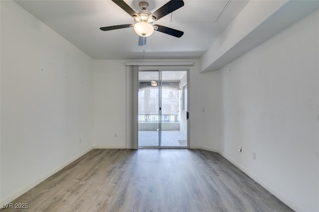 7163 S Durango Dr Unit 302, Las Vegas, NV 89113 - empty room featuring a ceiling fan and wood finished floors