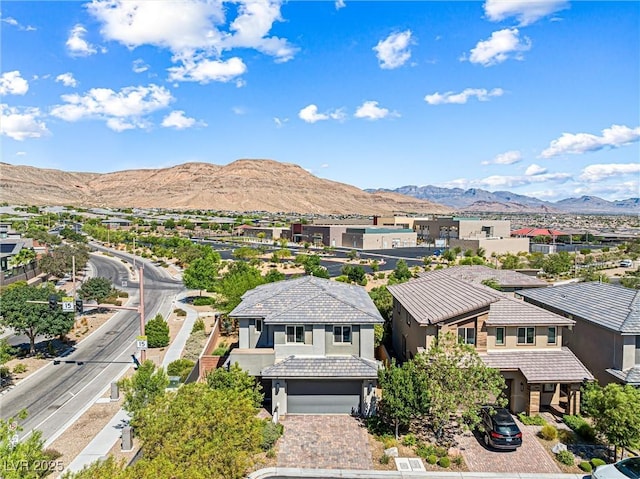 7017 Pearl Hilltop Ct, Las Vegas, NV 89148 - aerial perspective of suburban area featuring a mountainous background
