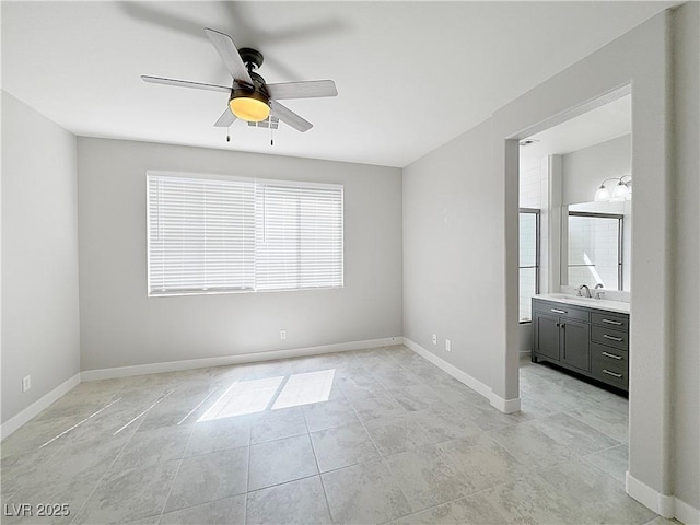 3532 Mountain Park St, Las Vegas, NV 89129 - spare room featuring ceiling fan and light tile patterned floors