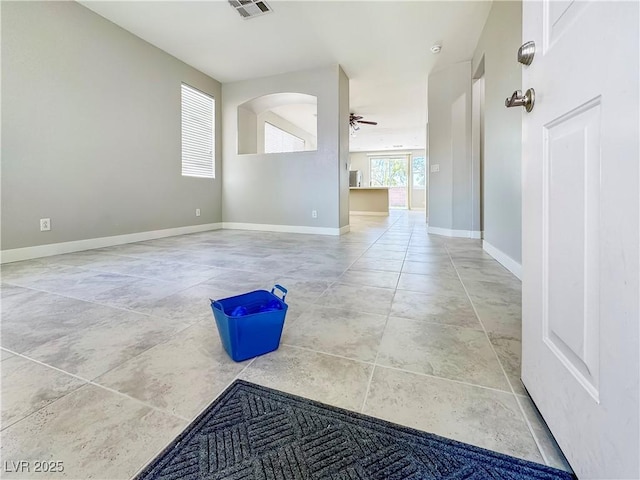 3532 Mountain Park St, Las Vegas, NV 89129 - unfurnished room featuring ceiling fan and arched walkways