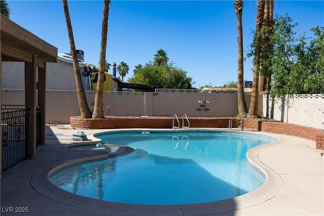 1340 Lucky St, Las Vegas, NV 89104 - view of pool with a fenced backyard