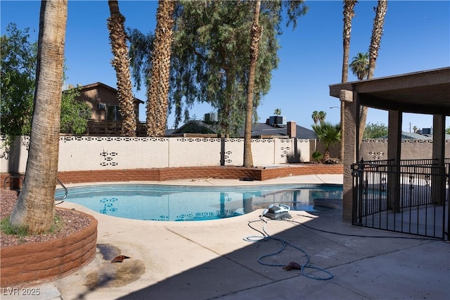 1340 Lucky St, Las Vegas, NV 89104 - view of swimming pool with a fenced backyard and a patio area