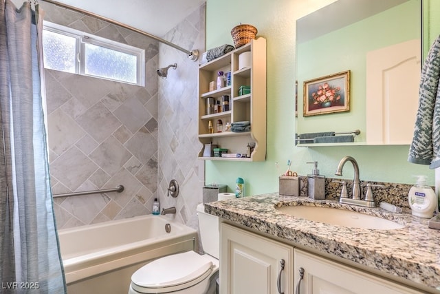 4095 Ridgewood Ave, Las Vegas, NV 89120 - bathroom featuring shower / bathtub combination with curtain and vanity