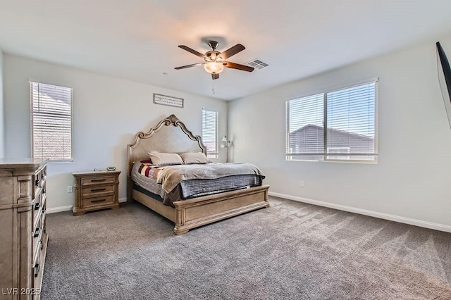 9440 Lunar Ray St, Las Vegas, NV 89143 - carpeted bedroom with baseboards and ceiling fan