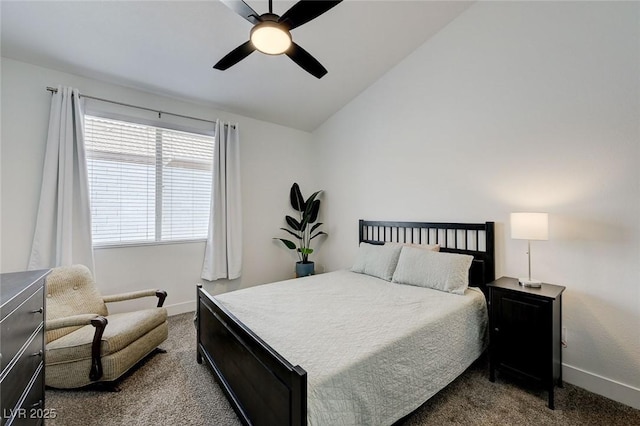 201 Crown Imperial St, Henderson, NV 89074 - bedroom with carpet floors, lofted ceiling, and a ceiling fan