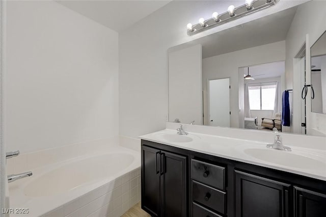 201 Crown Imperial St, Henderson, NV 89074 - bathroom with a bath and double vanity