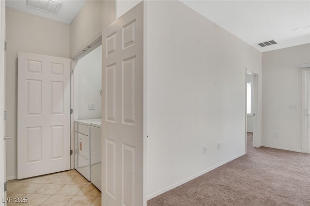 2508 Chasma Dr, Henderson, NV 89044 - laundry area featuring independent washer and dryer and light colored carpet