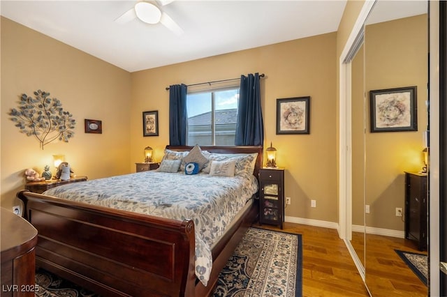 1704 River Birch St, Las Vegas, NV 89117 - bedroom featuring wood finished floors and a ceiling fan