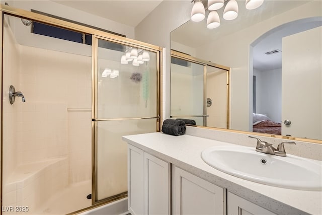1038 Silver Creek Ave, Las Vegas, NV 89183 - ensuite bathroom with a stall shower and vanity