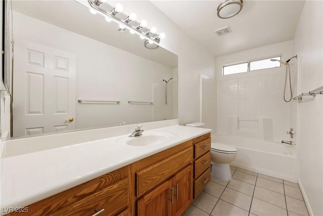 901 E Jaybird St, Pahrump, NV 89048 - bathroom with vanity, tile patterned flooring, and shower / tub combination