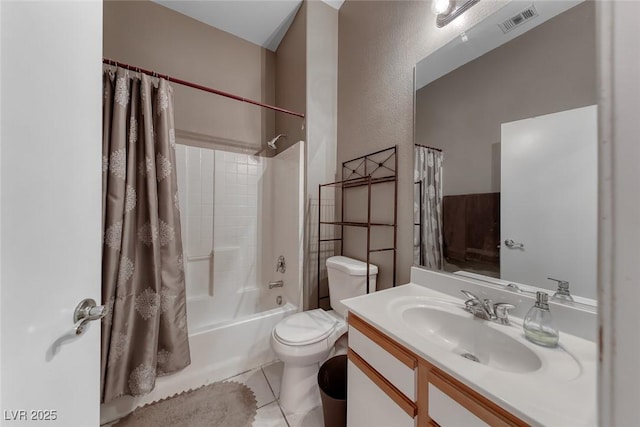 1717 Dwayne Stedman Ave, Las Vegas, NV 89106 - bathroom with shower / bath combo, vanity, and tile patterned flooring