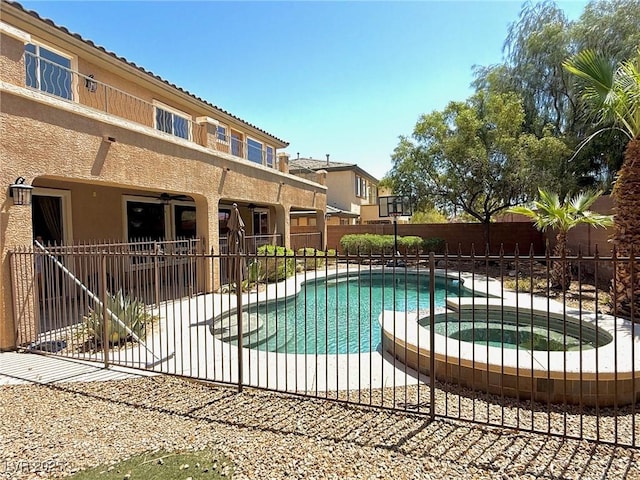 585 Via Alhambra, Las Vegas, NV 89123 - view of pool featuring a patio area and a pool with connected hot tub