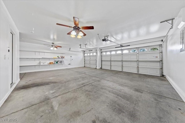 4029 Ricebird Way N, Las Vegas, NV 89084 - garage with a garage door opener and ceiling fan