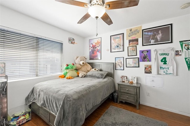 2229 Armacost Dr, Henderson, NV 89074 - bedroom featuring wood finished floors and ceiling fan