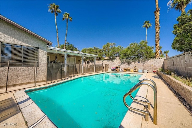 6616 Celeste Ave, Las Vegas, NV 89107 - view of swimming pool featuring a fenced backyard and a patio area