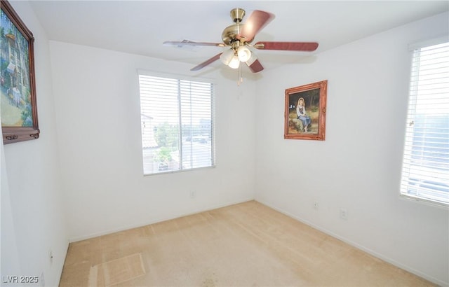 6098 Darkfeather Way, Las Vegas, NV 89139 - unfurnished room with a ceiling fan and light colored carpet