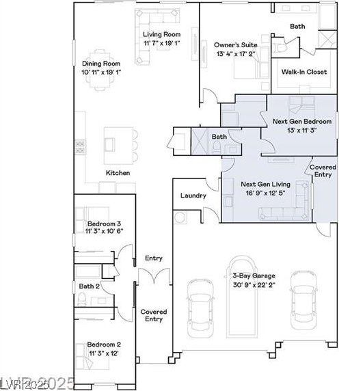 10904 Ellis Pointe Ave, Las Vegas, NV 89166 - view of floor plan / room layout