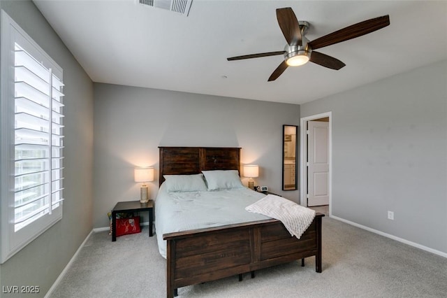3166 Via Da Vinci, Henderson, NV 89044 - bedroom with light carpet and a ceiling fan