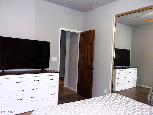3337 Partridge Run St, Laughlin, NV 89029 - bedroom featuring dark wood-style floors and baseboards