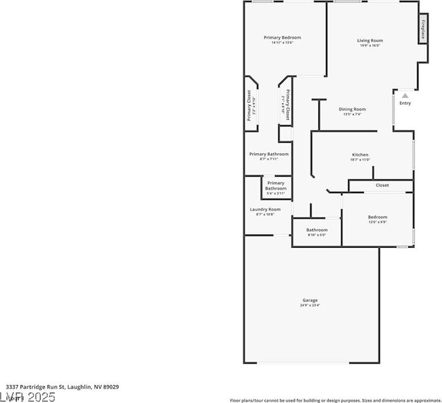 3337 Partridge Run St, Laughlin, NV 89029 - view of floor plan / room layout